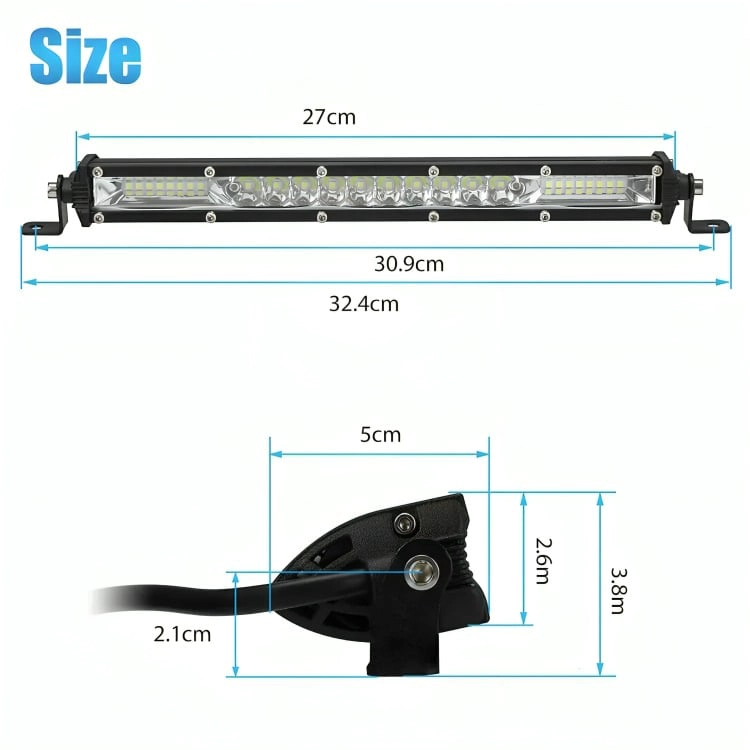 BARRA NEBLINERO LED 11 PULGADAS ULTRAFINA 78W IP67 - 3