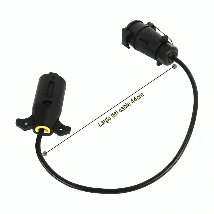 ADAPTADOR ENCHUFE VEHICULO AMERICANO REMOLQUE EUROPEO 7 PINES - 3