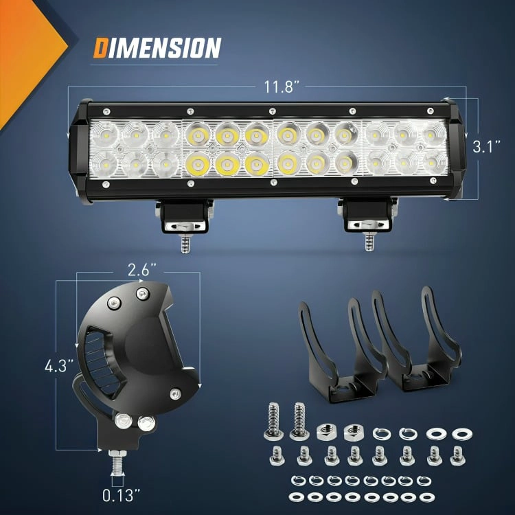 BARRA LED 4X4 NEBLINERO 72W 24 LED - 1