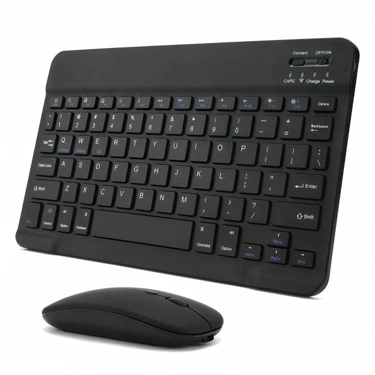 KIT TECLADO + MOUSE INALAMBRICO BLUETOOTH NEGRO - 1