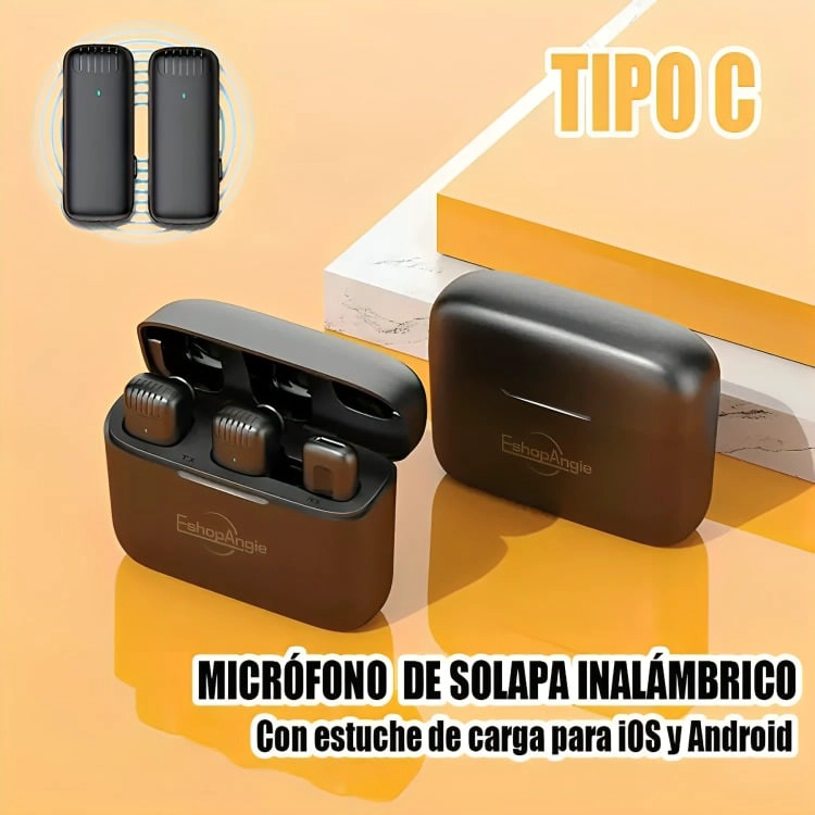 MICROFONO INALAMBRICO DOBLE SOLAPA  ESTUCHE - 2