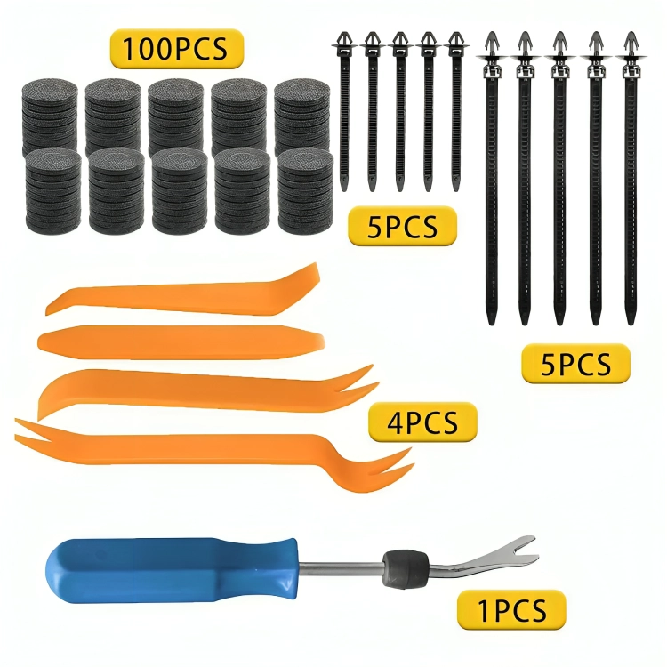 KIT 1295 CLIP BROCHE RETENCION PLASTICO AUTO LATA TAPABARRO - 2