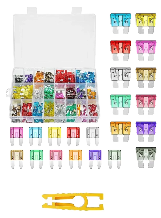 KIT FUSIBLE 300 UNIDADES ELE CTRICOS 12V AUTOS MOTOS + PINZA - 4