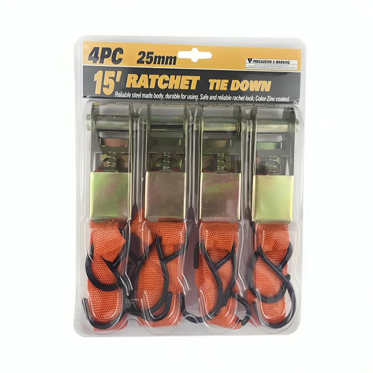 SET KIT JUEGO ESLINGA CINTA AMARRE RATCHET 4 PIEZAS - 4