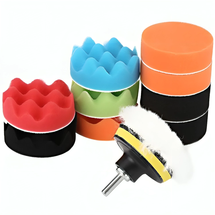 KIT DE 10 PIEZAS PULIR ESPONJAS ALMOHADILLAS PARA AUTO - 2