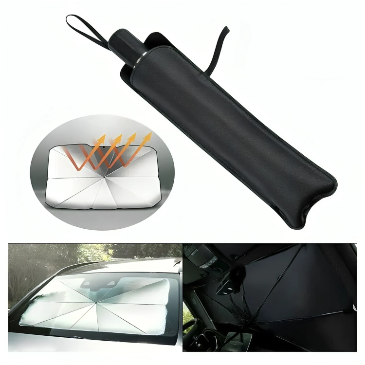 QUITASOL PARASOL PARABRISAS DE AUTO TIPO SOMBRILLA CUBRE SOL - 1