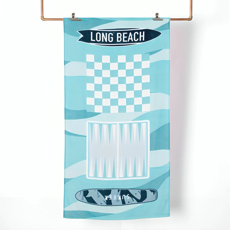 TOALLA DE PLAYA + JUEGO 70×150 CM. / DAMA CELESTE – MASHINI - 2