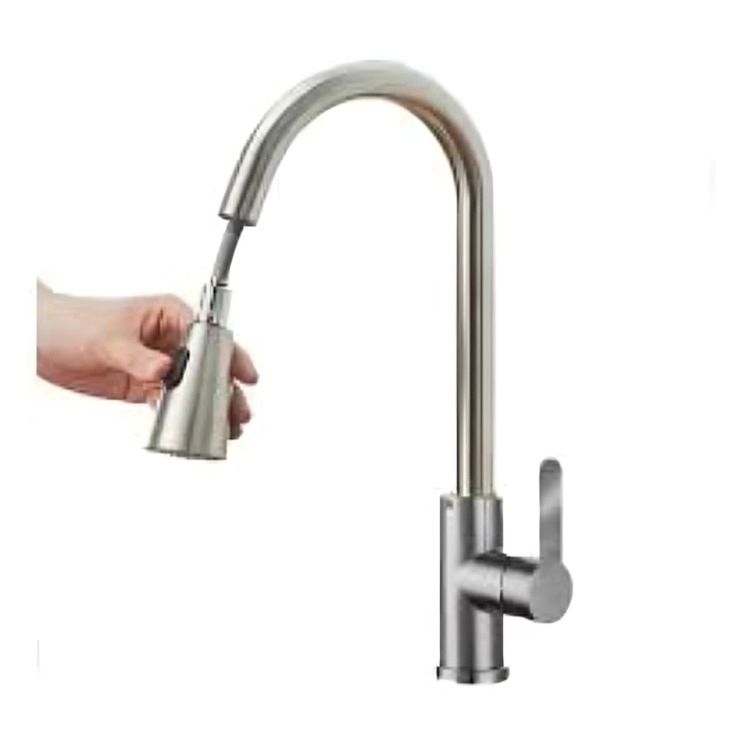 LLAVE GRIFO MONOMANDO LAVAPLATOS EXTENSIBLE NIQUEL - 3