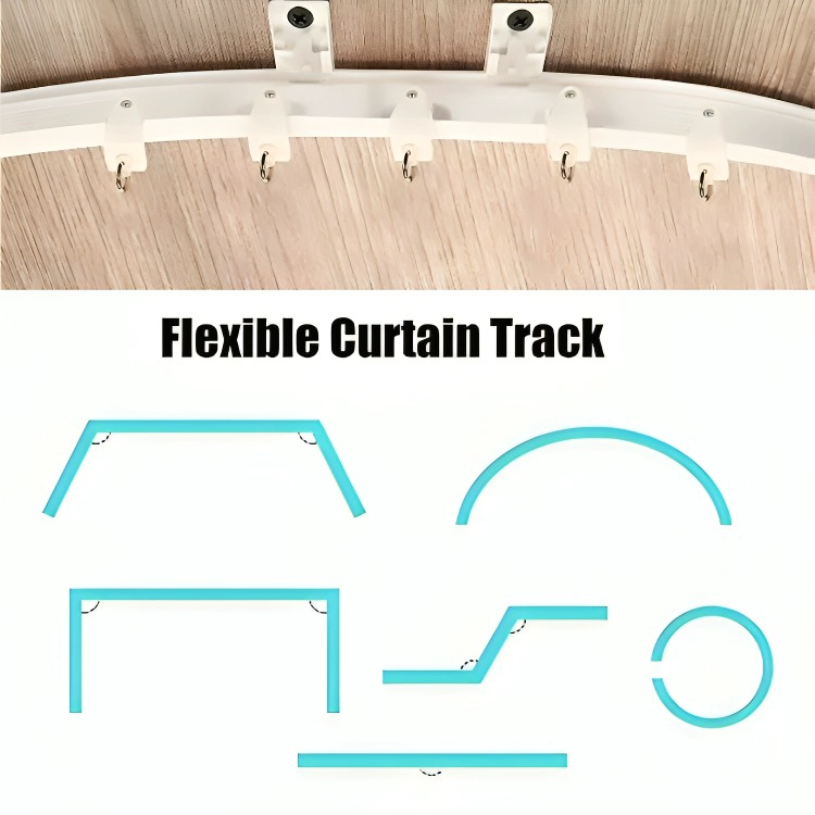 RIEL PARA CORTINA DE TECHO RIEL FLEXIBLE SOPORTE 3MTS - 3