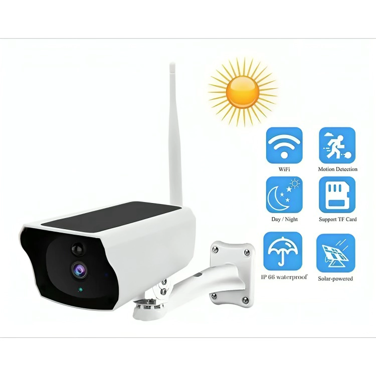 CAMARA EXTERIOR SOLAR IP WIFI SEGURIDAD 1080P FULL HD - 1