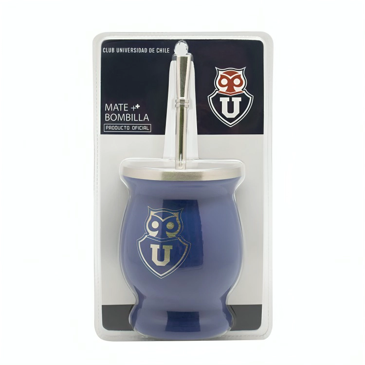 MUG MATE CON BOMBILLA CLASICO 200ML U DE CHILE - 1