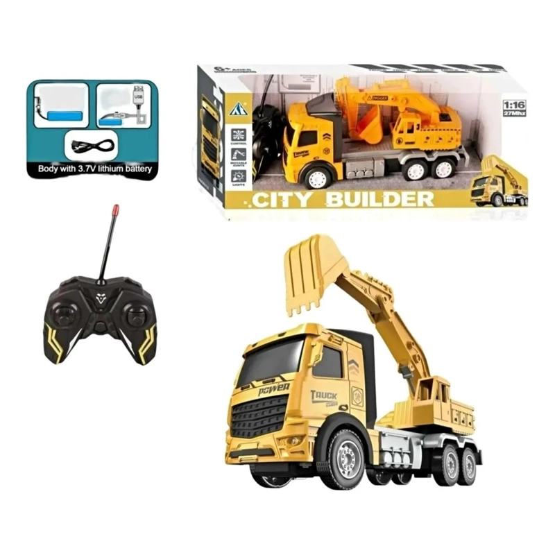 EXCAVADORA RECARGABLE CON CONTROL REMOTO - 4
