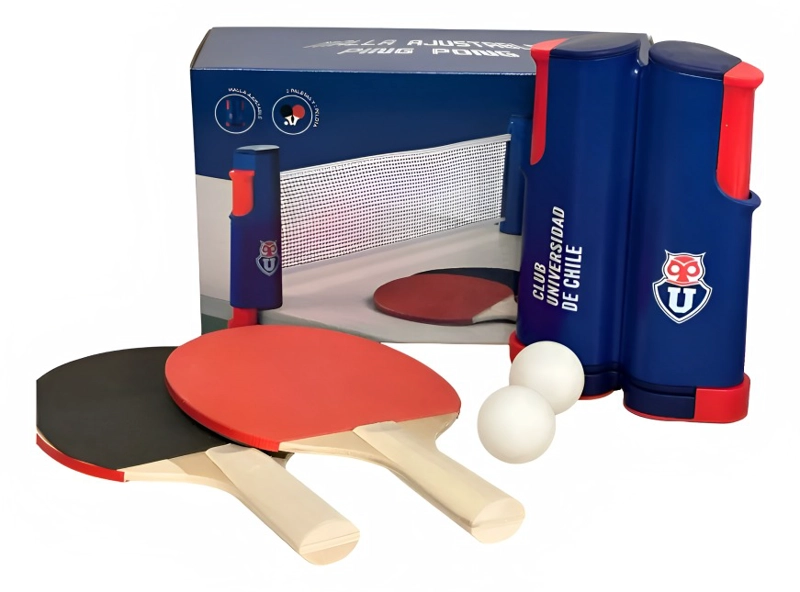MALLA PING PONG AJUSTABLE + 2 PALETAS U DE CHILE - 3