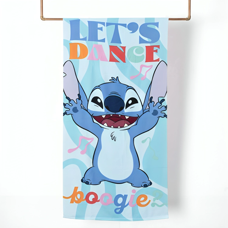 SET TOALLA DE PLAYA 70×140 CM. + FRISBEE / STITCH BOGGIE – MASHINI - 1