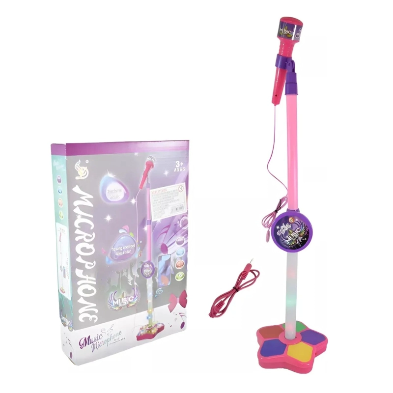 PACK X 3 MICROFONO DE KARAOKE PARA NIÑOS CON SOPORTE DE MICROFONO  - 1