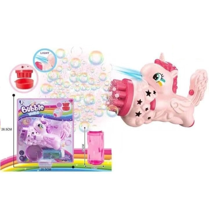 PACK X 3 JUGUETE UNICORNIO LANZA BURBUJAS 16 TIROS 2024 - 1