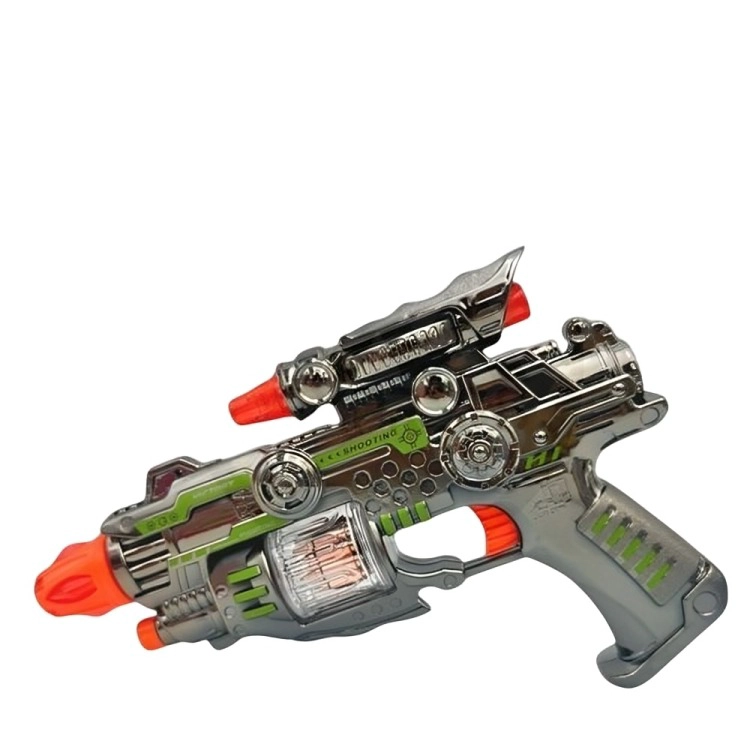 PAK DE 3 PISTOLA METAL LUZ Y SONIDO 2025 - 2
