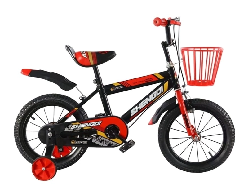 SET X2 BICICLETA INFANTIL ARO 14 CON CANASTILLA - ROJA - 1