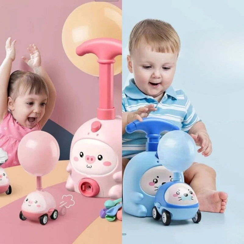 BOMBIN LANZADOR DE AUTOS INFLADOR DE GLOBOS CUTE AZUL - 3