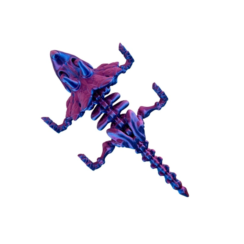 JUGUETE DINOSAURIO TRICERATOPS TORNASOL IMPRESION 3D MORADO - 1