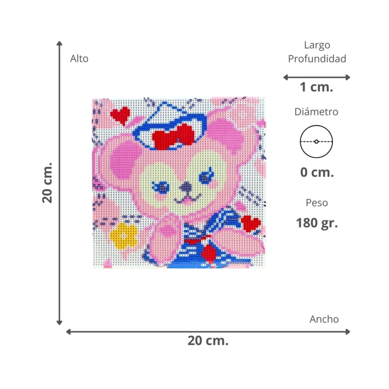 PACK X 4 PINTURA DIAMANTE PEQUEÑA OSA - 1