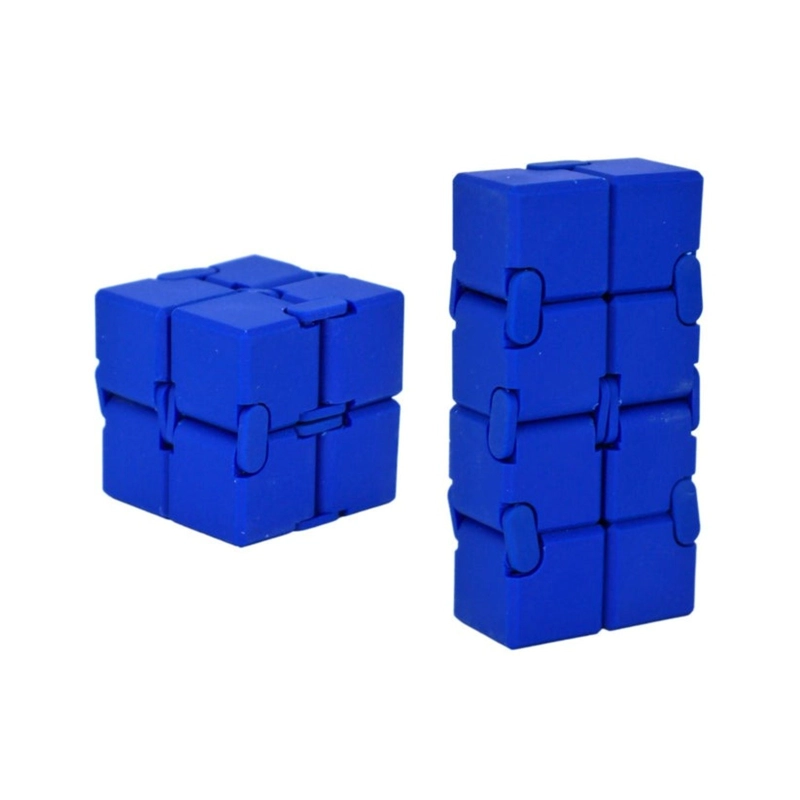 JUGUETE FIDGET CUBE INFINITO ANTI ESTRE S AZUL - 2