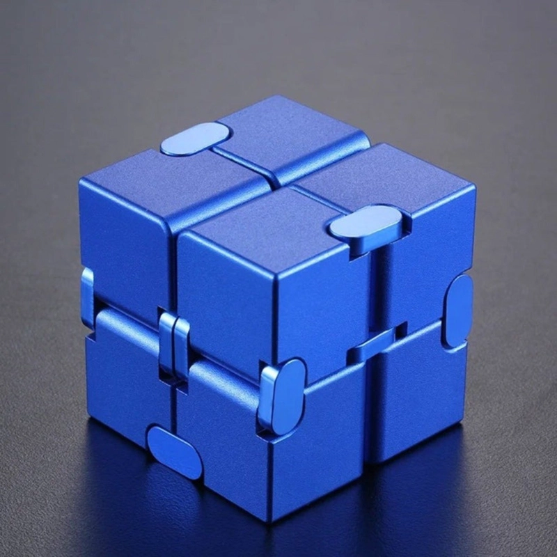 JUGUETE FIDGET CUBE INFINITO ANTI ESTRE S AZUL - 4