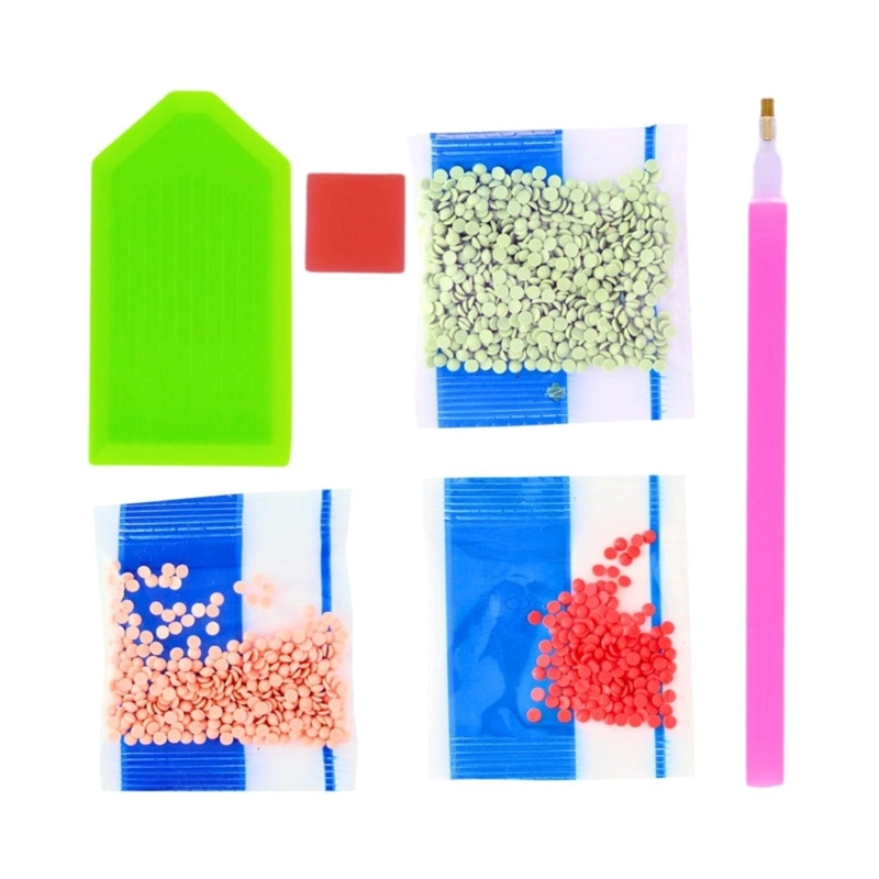 PACK X 4 PINTURA DIAMANTE ROSA NIÑA PELO NEGRO - 3