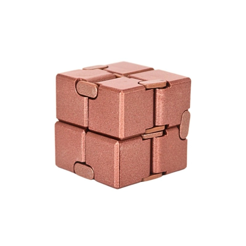 JUGUETE FIDGET CUBE INFINITO ANTI ESTRE S DORADO - 2