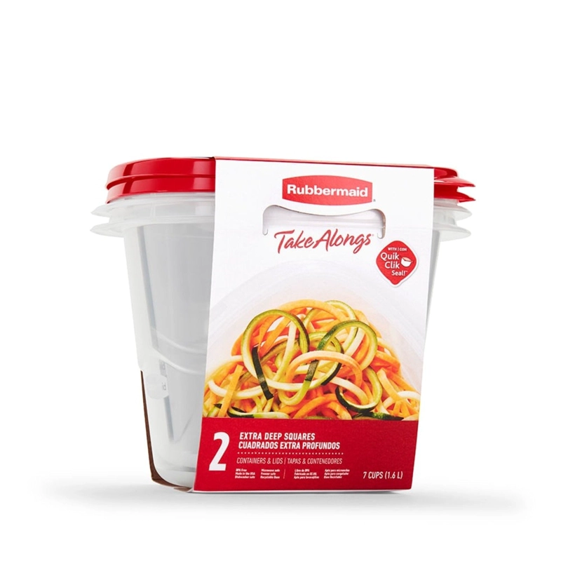 PACK 2 HERME TICOS RUBBERMAID TAKE ALONGS CUADRADO 1,6LTS - 1