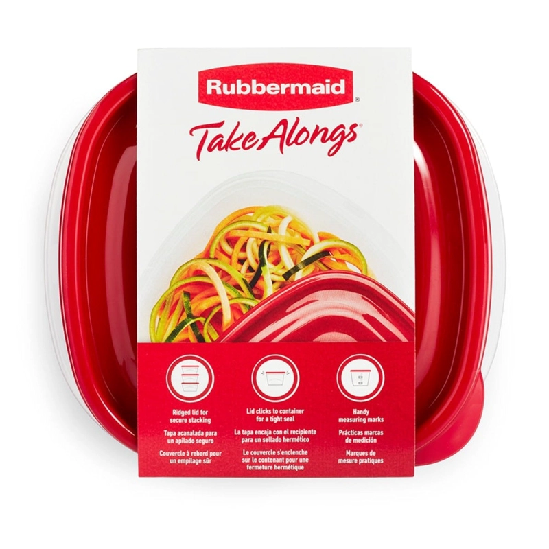 PACK 2 HERME TICOS RUBBERMAID TAKE ALONGS CUADRADO 1,6LTS - 2