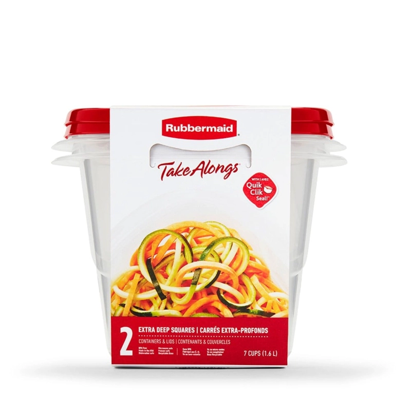 PACK 2 HERME TICOS RUBBERMAID TAKE ALONGS CUADRADO 1,6LTS - 3