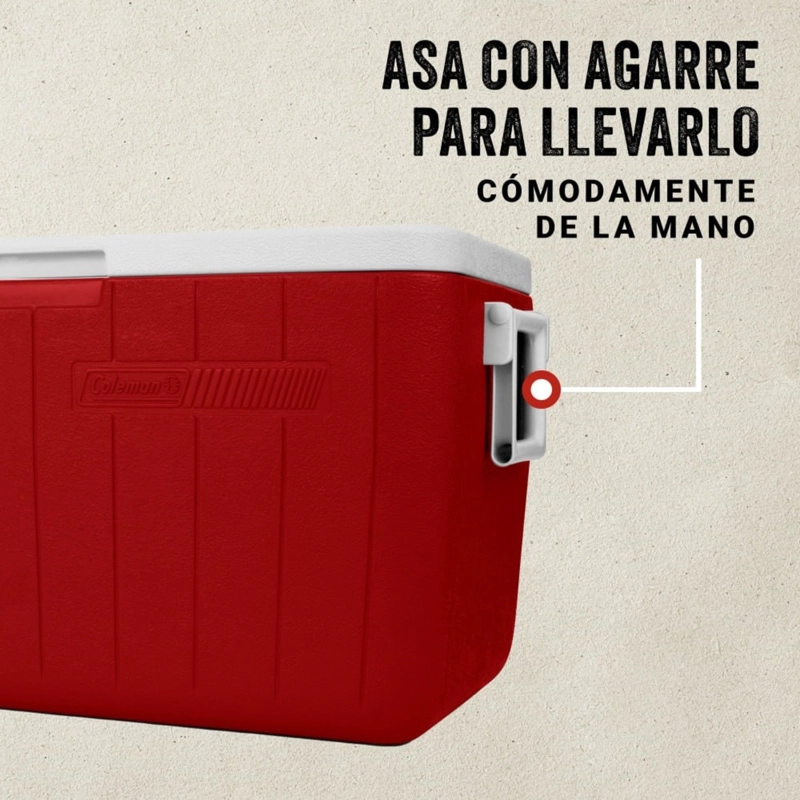 COOLER COLEMAN® CHILLER™ 48QT/45 LITROS ROJO - 3