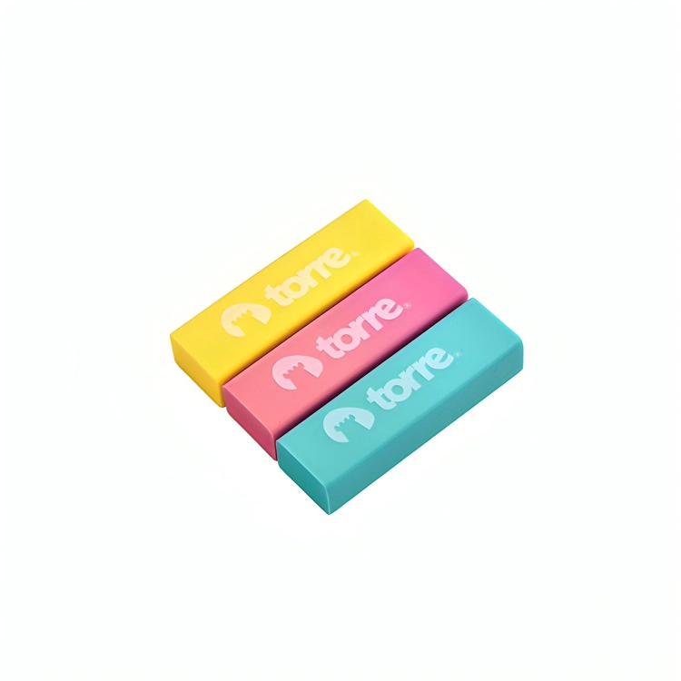 PACK 4 DE SET DE GOMAS COLORES NEON 3 UNIDADES BLISTER – TORRE - 1