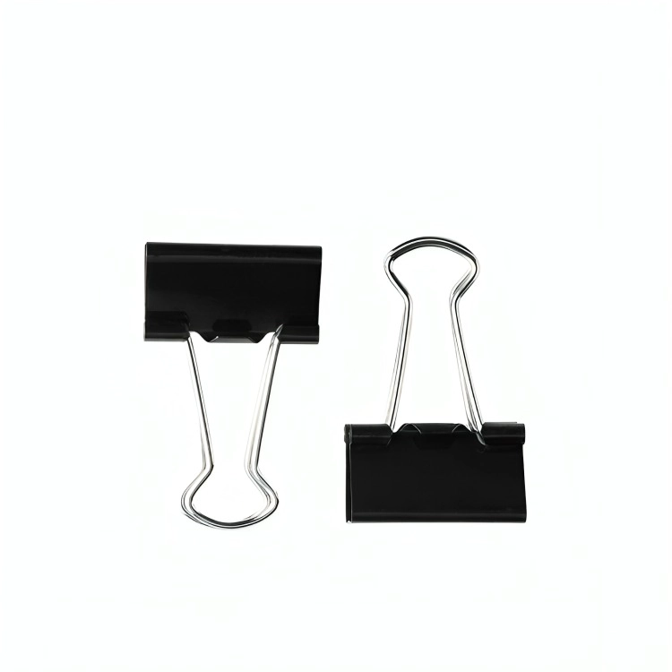 PACK 4 CAJA DOBLE CLIP NEGRO 25 MM 12 UND – TORRE - 2