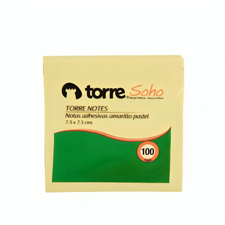 PACK 4 NOTAS AMARILLO 75×75 MM. 100 HOJAS – TORRE - 2