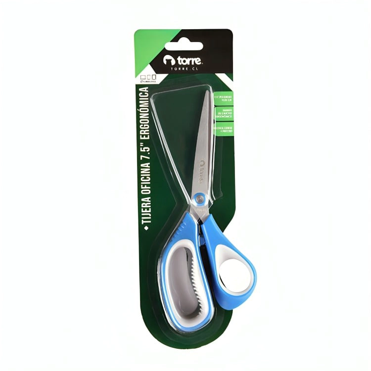 PACK 3 TIJERA DE OFICINA 7.5″ ERGONOMICA BLISTER – TORRE - 2