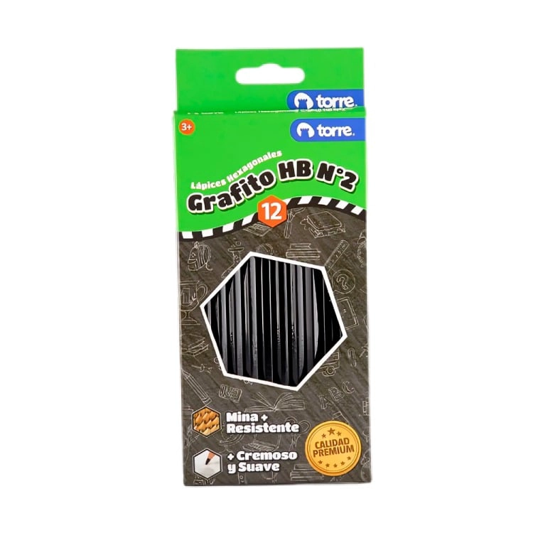 PACK 4 LAPIZ GRAFITO HEXAGONALES 12 UNIDADES IMAGIA - 2