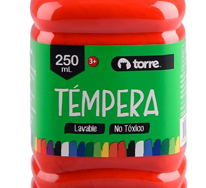 PACK 3 TE MPERA 250 ML / ROJO – TORRE - 3