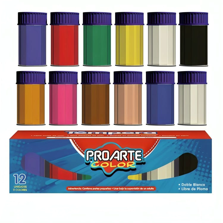 PACK 3 TE MPERA 12 COLORES – PROARTE - 1