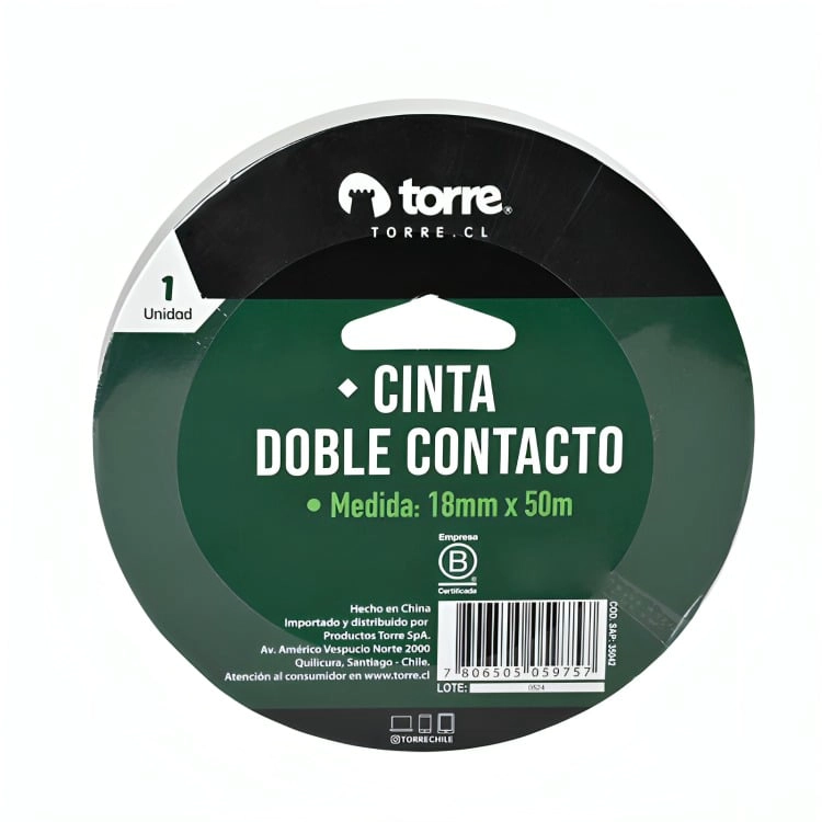 PACK 3 CINTA DOBLE CONTACTO 18MM. X50M. – TORRE - 1