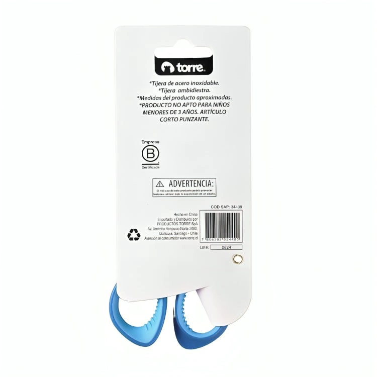 PACK 4 TIJERAS ESCOLAR PULG CONFORT GRIP - 1