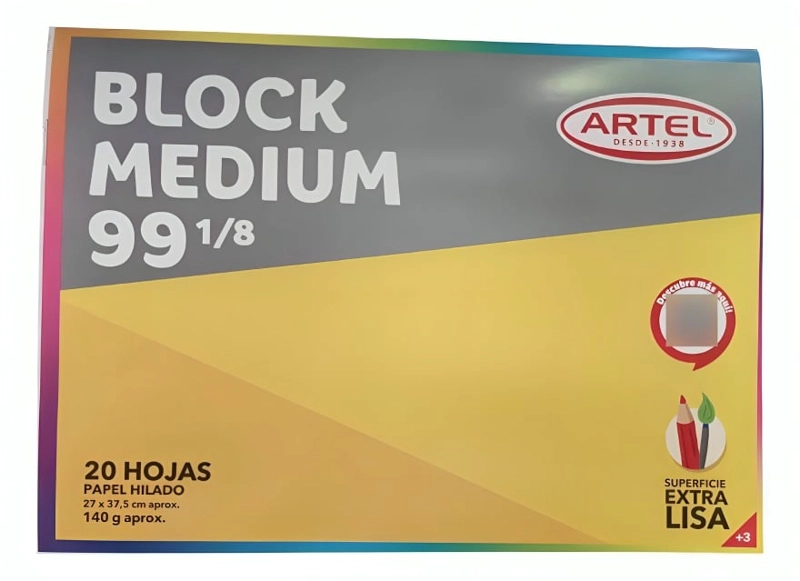 PACK 3 BLOCK MEDIUM 99 1/8 20 HOJAS – ARTEL - 2