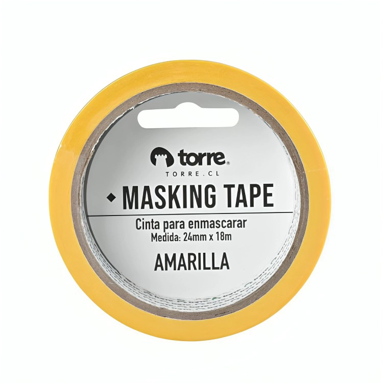PACK 3 CINTA MASKING AMARILLA 24MM. X18M. – TORRE - 3