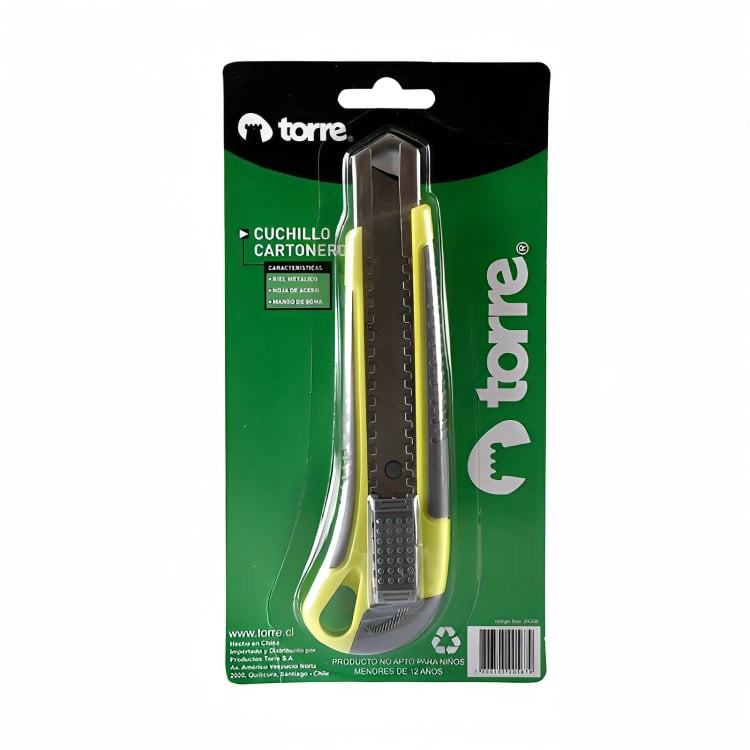 PACK 3 CUCHILLO CARTONERO GRANDE C/RIEL-GOMA – TORRE - 3