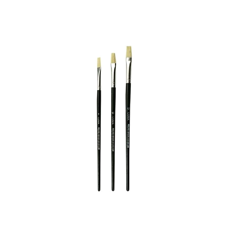 PACK 3 SET 3 PINCELES PELO CERDA PLANO N° 2-6-10 – PROARTE - 2