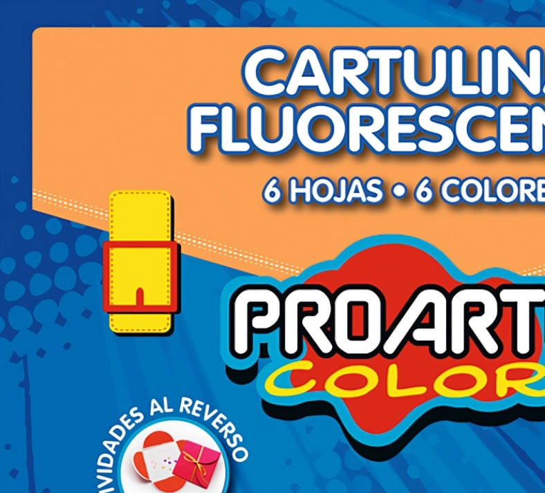 PACK 3 ESTUCHE CARTULINA FLUORESCENTE 6 HOJAS – PROARTE - 2