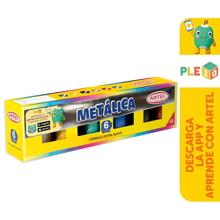 PACK 3 ESTUCHE TEMPERA 6 COLORES METAL 15 ML – ARTEL - 2