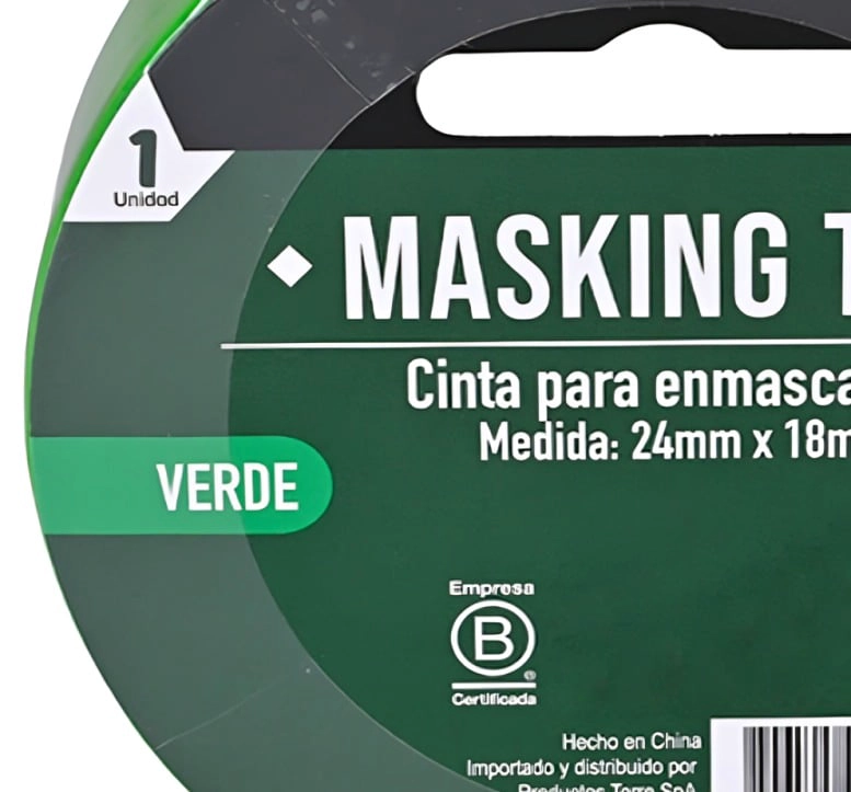 PACK 3 CINTA MASKING VERDE 24MM. X18M. – TORRE - 2