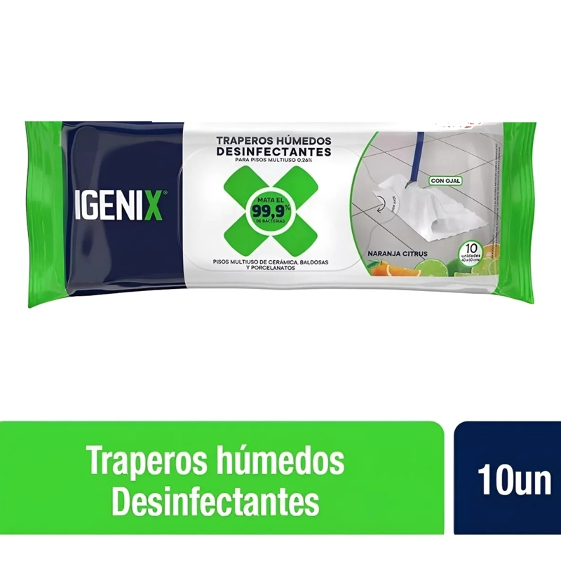 TRAPERO HUMEDO PISO 10 UND / NARANJA CITRUS – IGENIX - 2